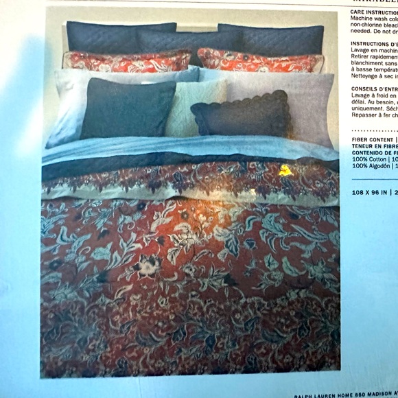 Ralph Lauren Home King Duvet Cover in Mirabelle- King Size NWT - Picture 3 of 5